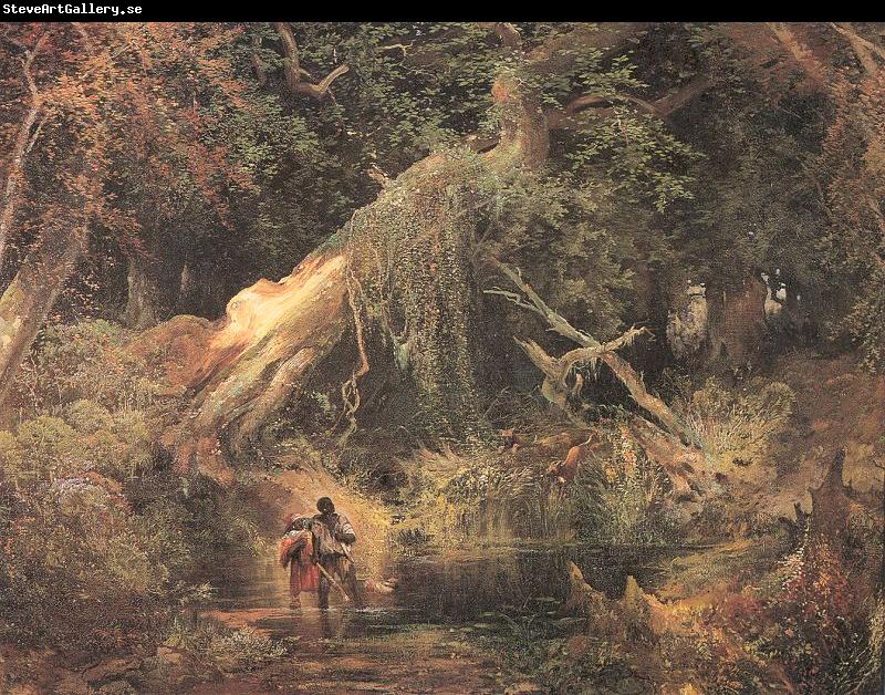 Moran, Thomas Slaves Escaping Through the Swamp